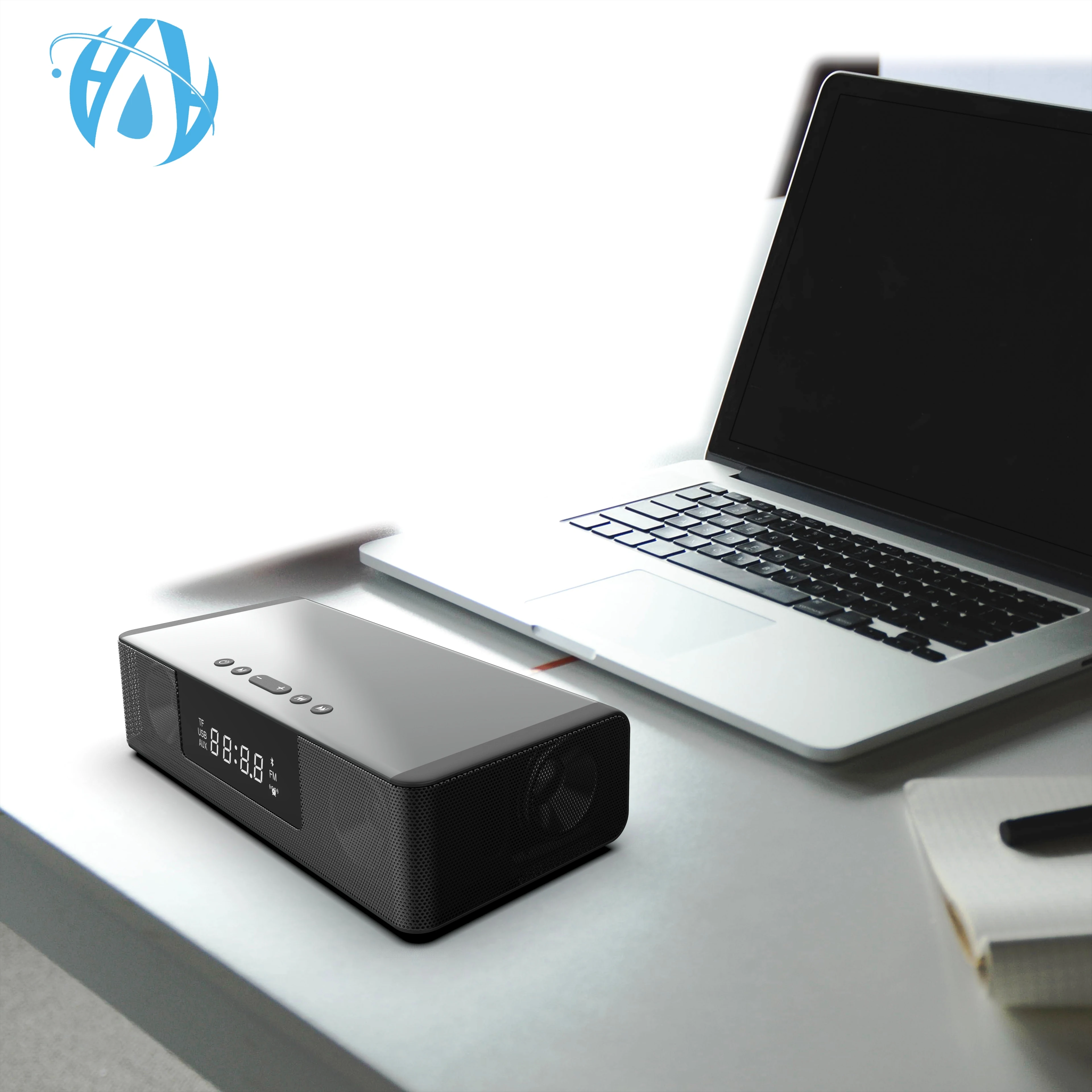 High Quality Wireless Charging Clock 10W 2.0CH Stereo Bass Surround Sound Best Bluetooth Speaker for House