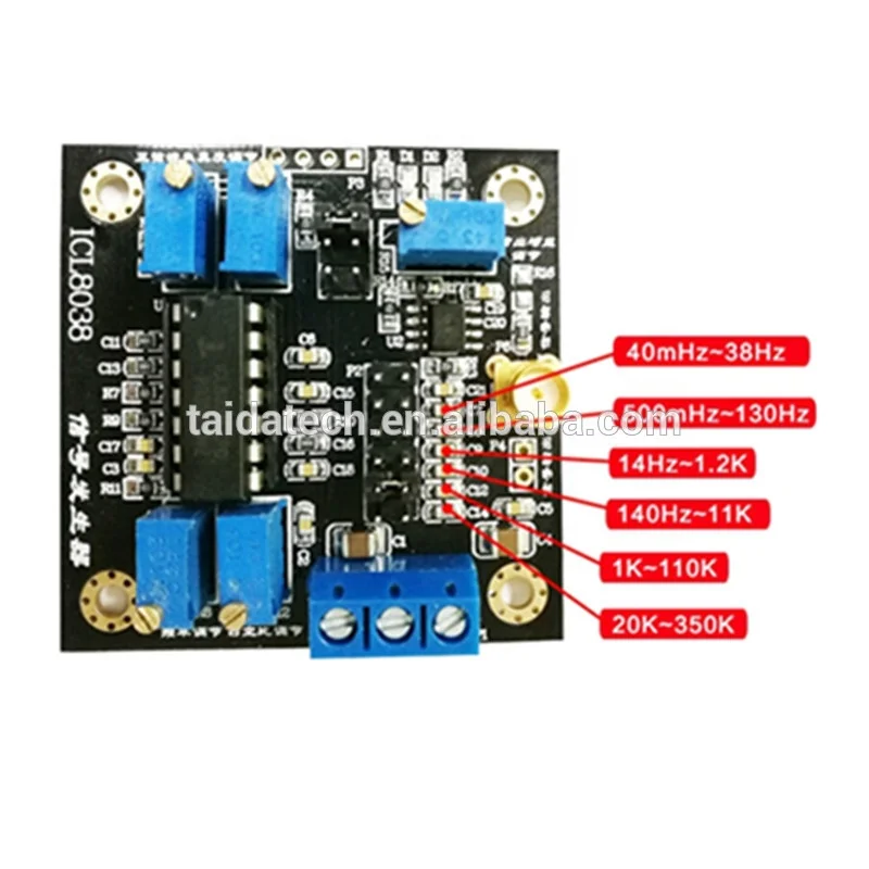 Taidacent Arbitrary Wave Generator ICL8038 FSK Modulation Low Frequency Signal Source Precision Function Generator