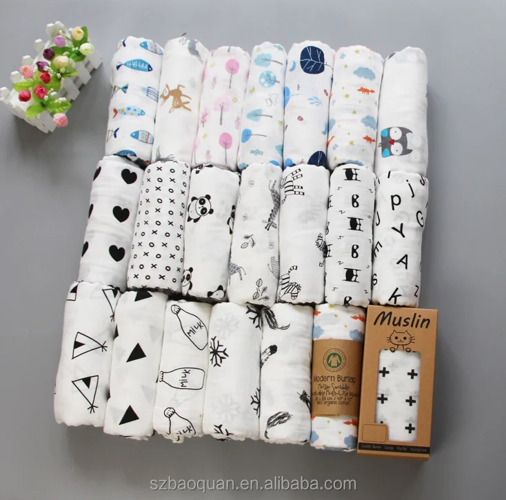 100% cotton reusable baby muslin cloth, Breathable gauze baby diaper for wholesale