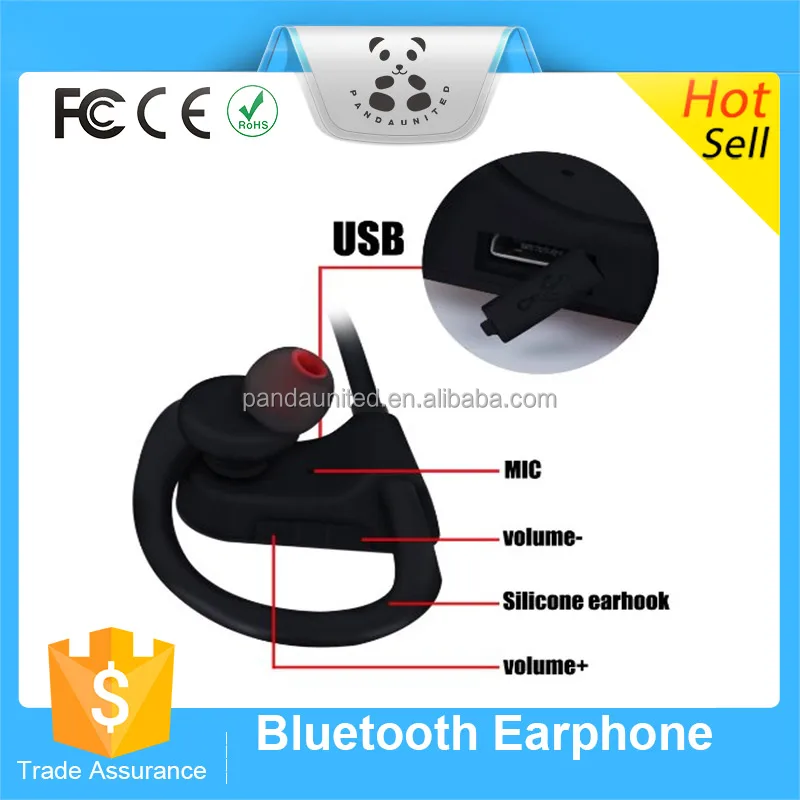 Bluetooth Беспроводные Наушники В Ухо Наушники V4.1 Стерео Шумоизоляции Спорта Sweatproof Гарнитуры с Микрофоном