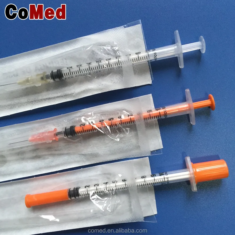 Disposable  insulin syringe 0.5ml with needle 29G