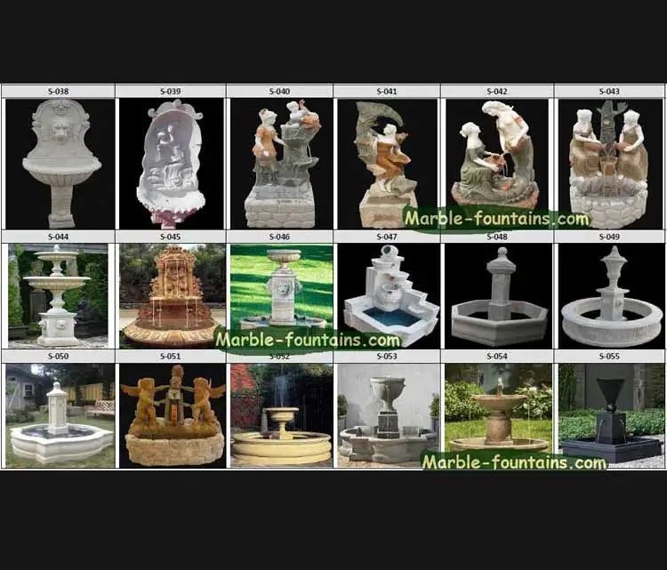 3 tier water fountain natural stone carved round garden water fountains outdoor