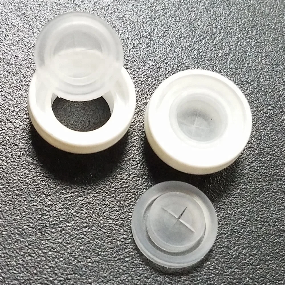 Food grade liquid injection molding system silicone non-return valves with cross slit, 9.8mm non-return cross slit valves