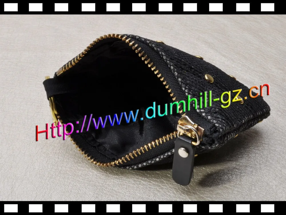 Felt coin purse zip around with key chain