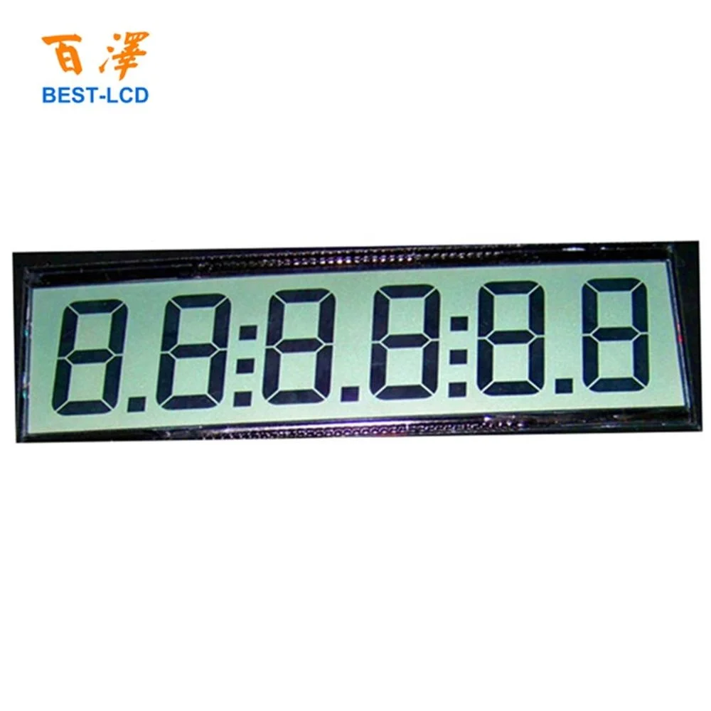 Custom Mono metal pin LCD display 6 Digits 7 segments LCM For Fuel Dispenser/Gas Station/ Petrol Pump/Oil Machine