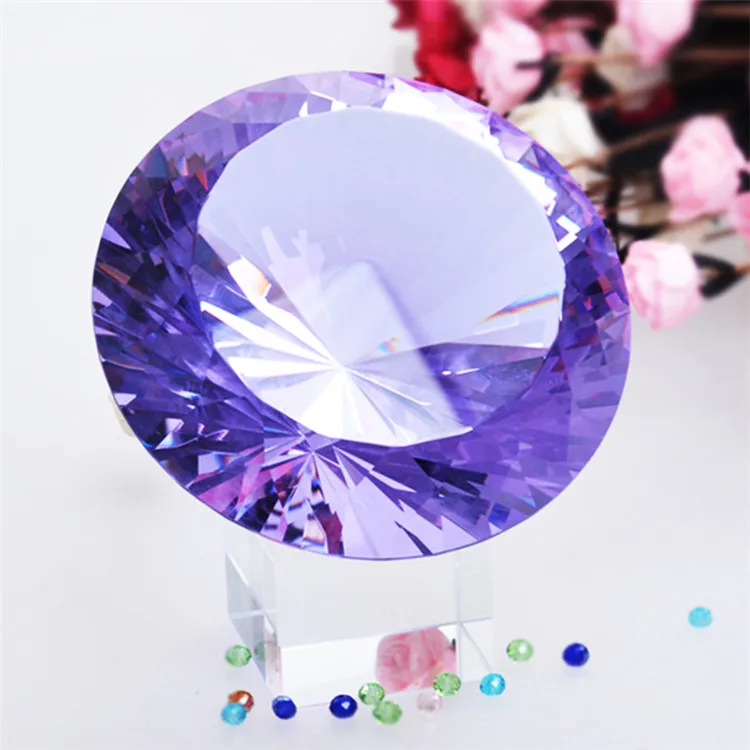 Crystal diamond shining k9 colored crystal diamond , decorative crystal glass stones