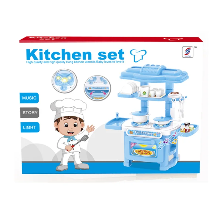 
Kids pretend play cooking game plastic kitchen toy play set 
