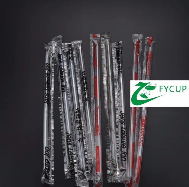 
Recycle disposable heat stable straws, clear plastic boba tea straws,yogurt straws 