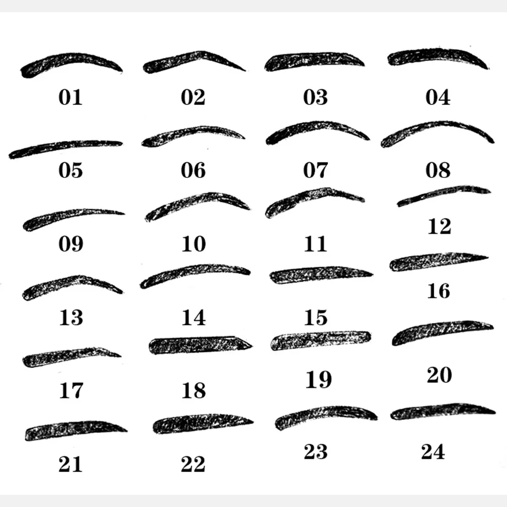 Transparent Permanent Makeup Tools Eyebrow Stencils Shaping 24styles Eyebrow Tattoo Stencil