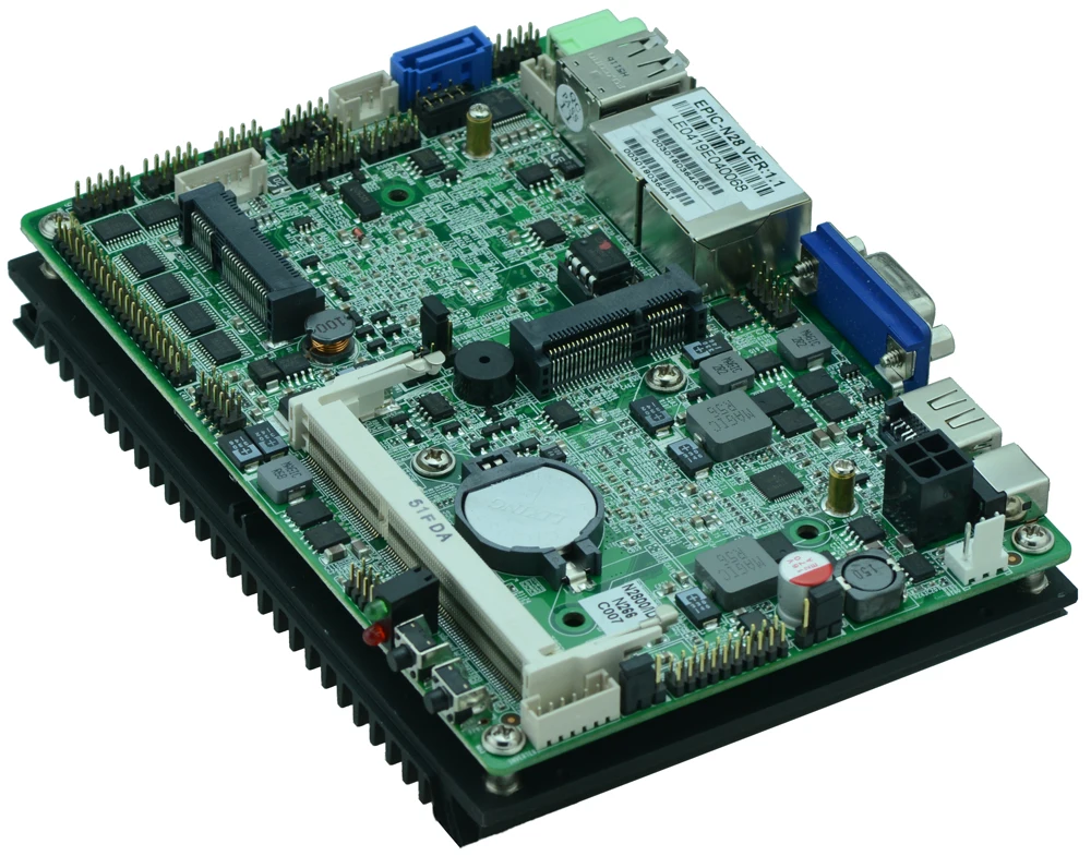 EPIC-N28 безвентиляторный Atom N2800 3.5 дюймов embedded промышленная материнская плата с