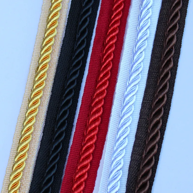 Factory direct sales high quality gold colour 8mm polyester cord rope