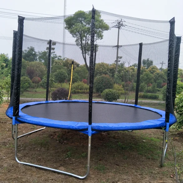 
Spring Gifts Fitness Trampoline Park, Rebounder Playground Equipment Gymnastic Trampoline with Safety Net 