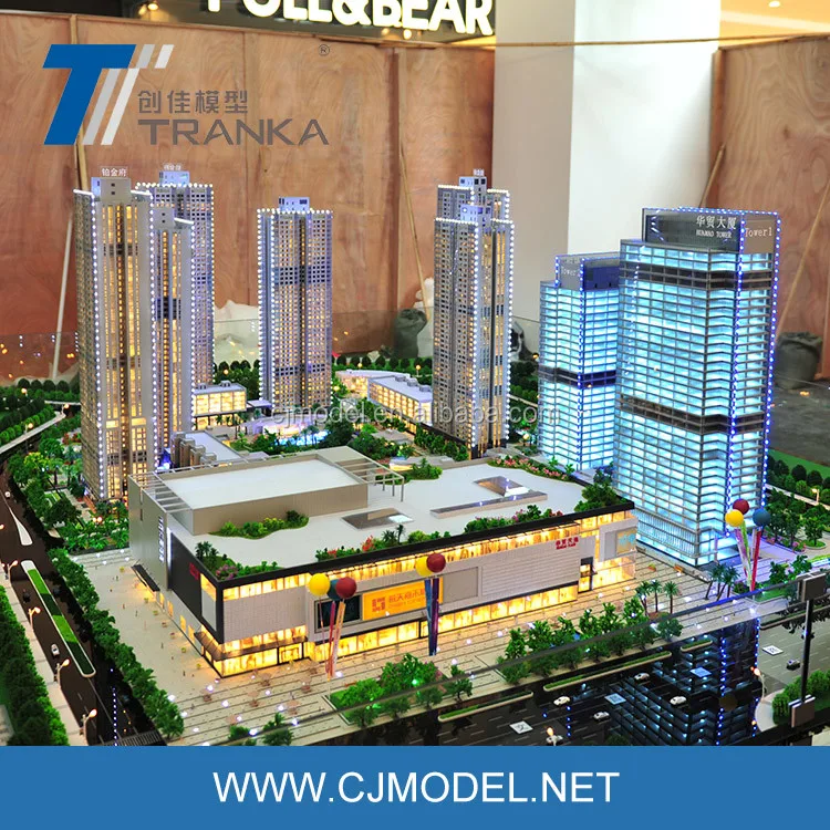 1/100 commercial street maquette for shopping mall / architecture model making