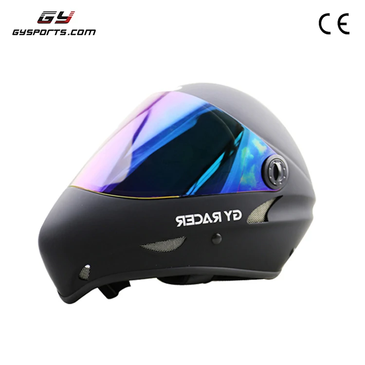 2018 new developed EPS liner velvet Fiberglass  fullface helmet