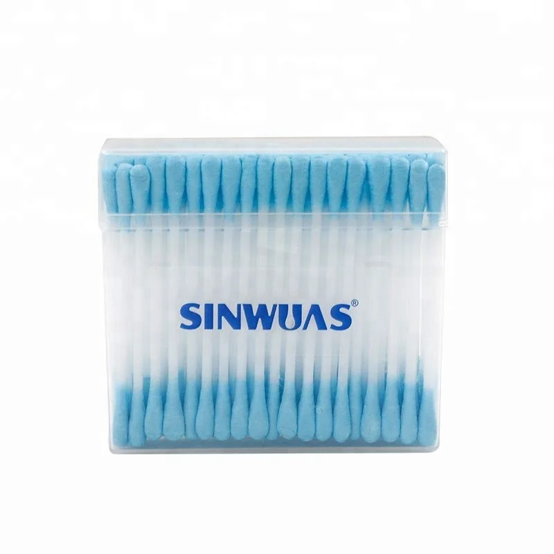 Double pure cotton thick texture glossy wholesale cotton swabs