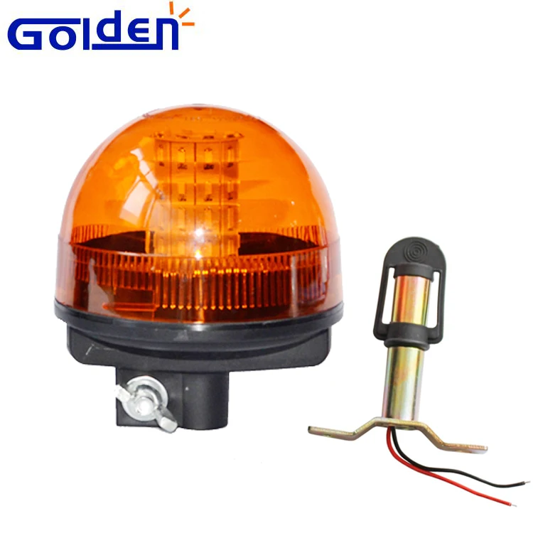 Tractor warning led amber rotating flashing pole mount beacon light