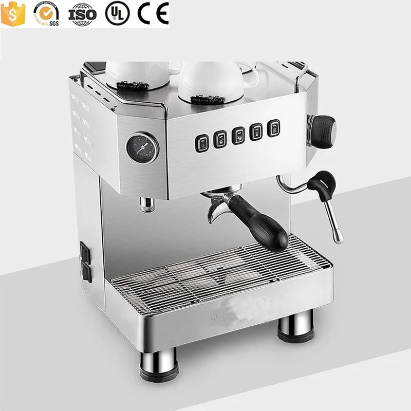 
Кофемашина для эспрессо из нержавеющей стали в итальянском стиле/электрическая Полуавтоматическая кофеварка для магазина  (60773417207)