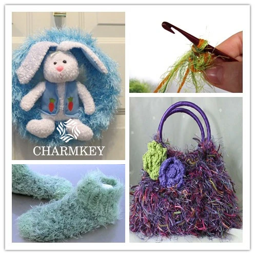 Пушистая пряжа для вязания, перо, искусственный мех, пряжа для ресниц