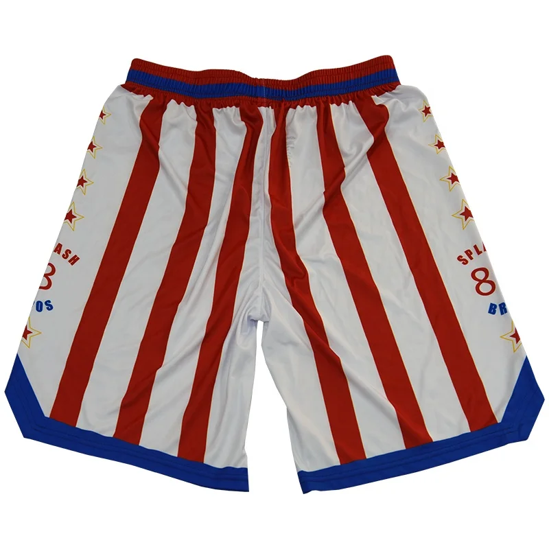 Pure USA flag  custom wholesale 100% polyester mesh mens basketball shorts