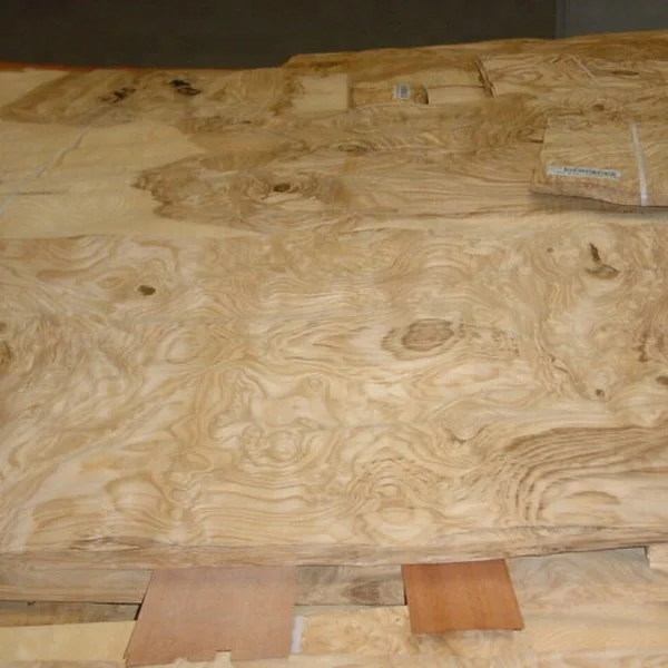 Natural Ash Burl Wood Veneer for Hotel Design