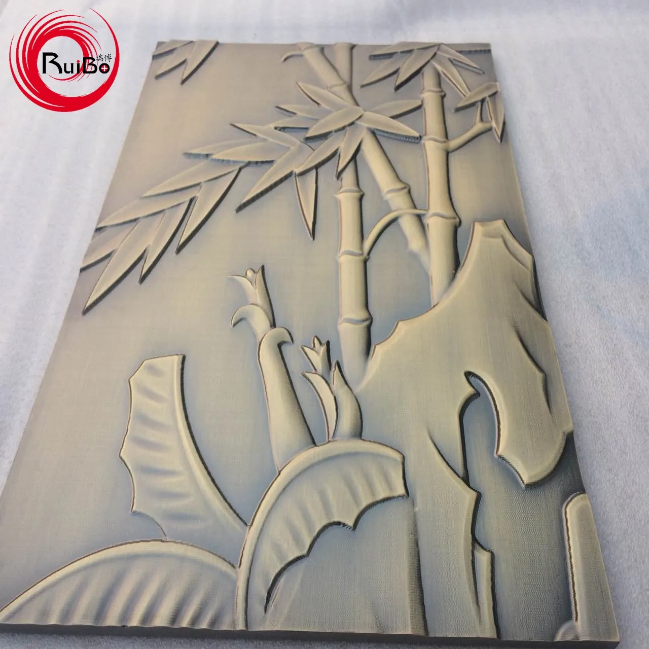 Chinese style antique brass bamboo pattern carving aluminum mural