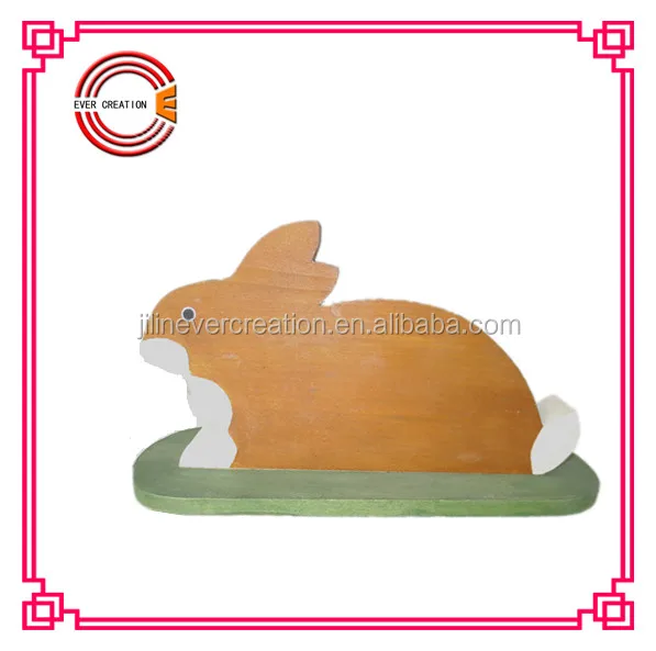 hand carving animal shape wood rabbit pen