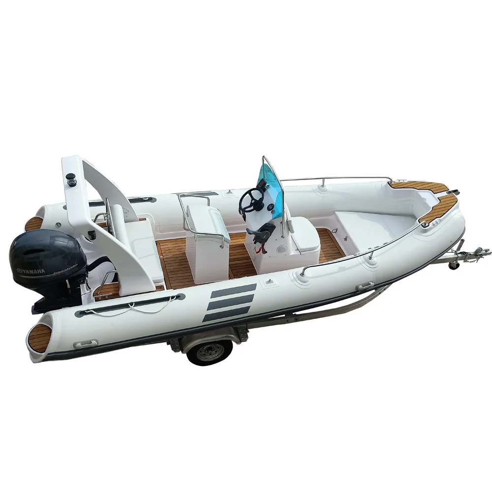Factory directly sale fiberglass hull hypalon inflatable rib boat with hard bottom