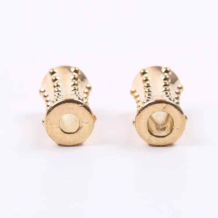 Draw rhinestone swimwear metal cord end for garments