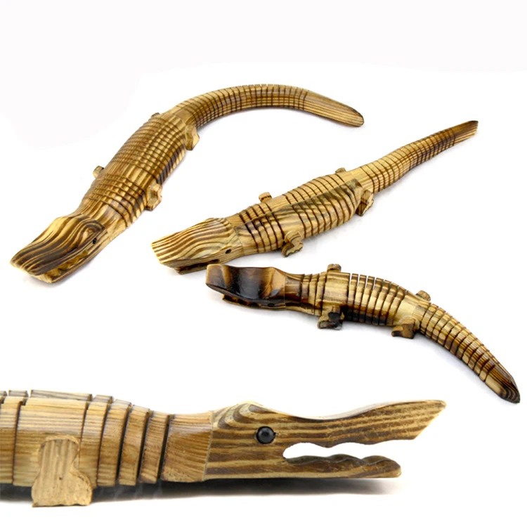 hot new fashion crocodile sculptures wooden animal toys