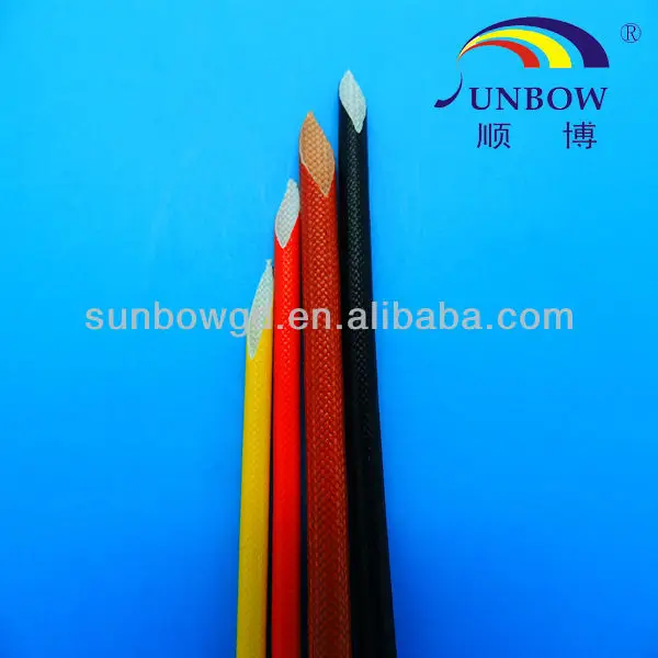 SGS Approval 1.5kv Silicone Coated Fiberglass Woven Sleeve