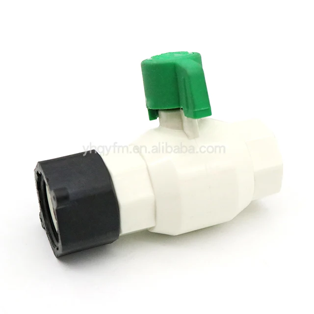 Plastic PPR Ball Valves ABS Handle Gardening Greenhouse light weight cheap price pressure water plastic ball valve with nut