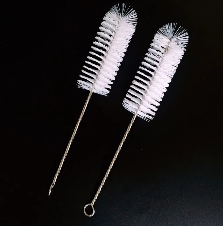 Wholesale Durable Straw Pipe Cleaner Brush Stainless Steel Wash Drinking Nylon Straw Cleaning Brush