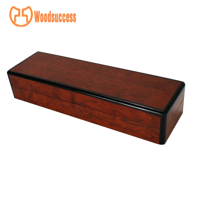 Wood Gift High-grade Dark Red Design Your Own wooden Long watch box Watch Gift Packing Box