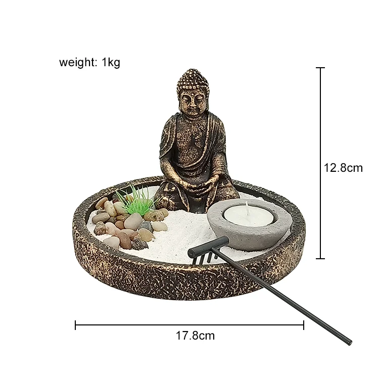 
Wholesale sand box zen garden incense purple buddha statue 