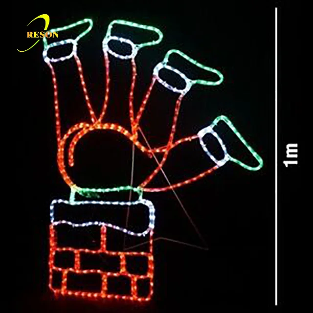 2D Santa Claus Motif Christmas Street Light