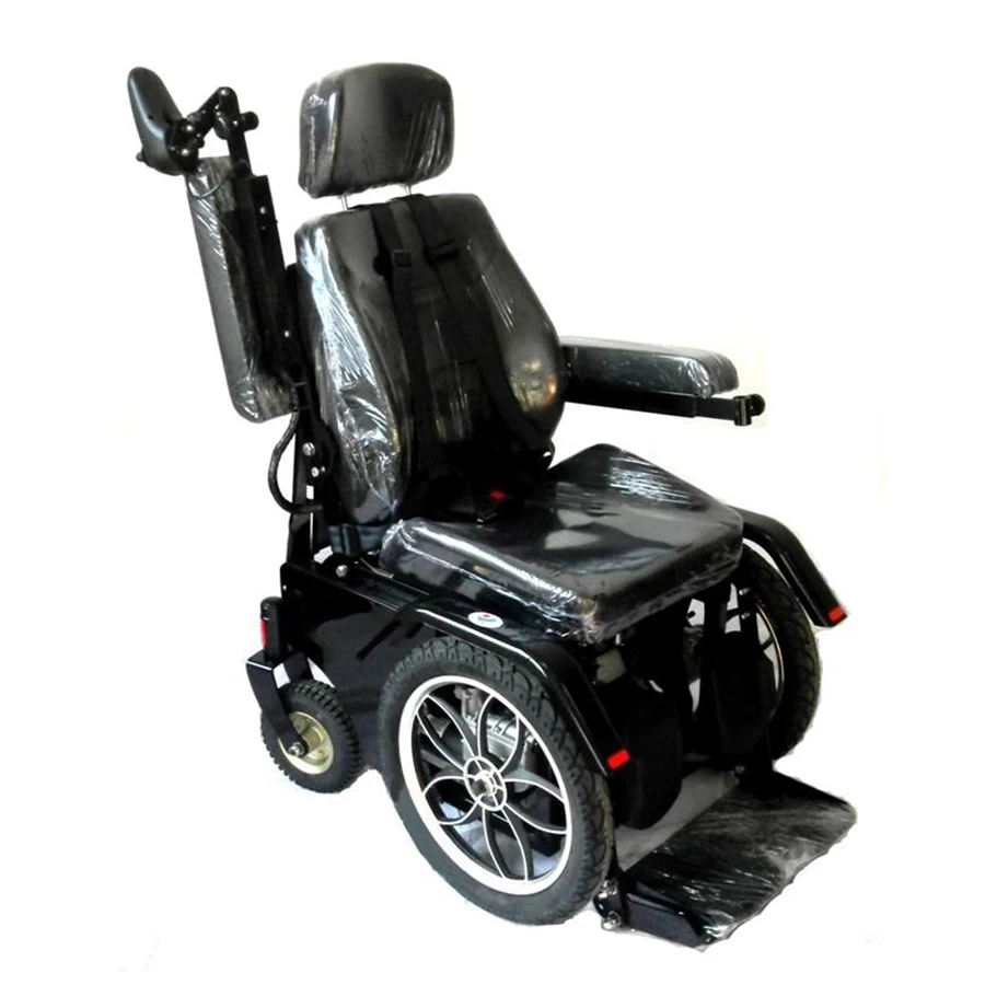 Controller joystick motorized heavy duty high back full reclining standing up power electric wheelchair for disabled