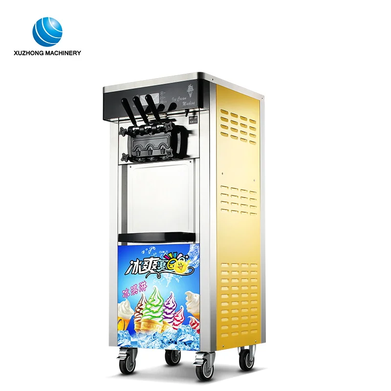 
portable mobile self service ice cream machine with multiple colors choice 