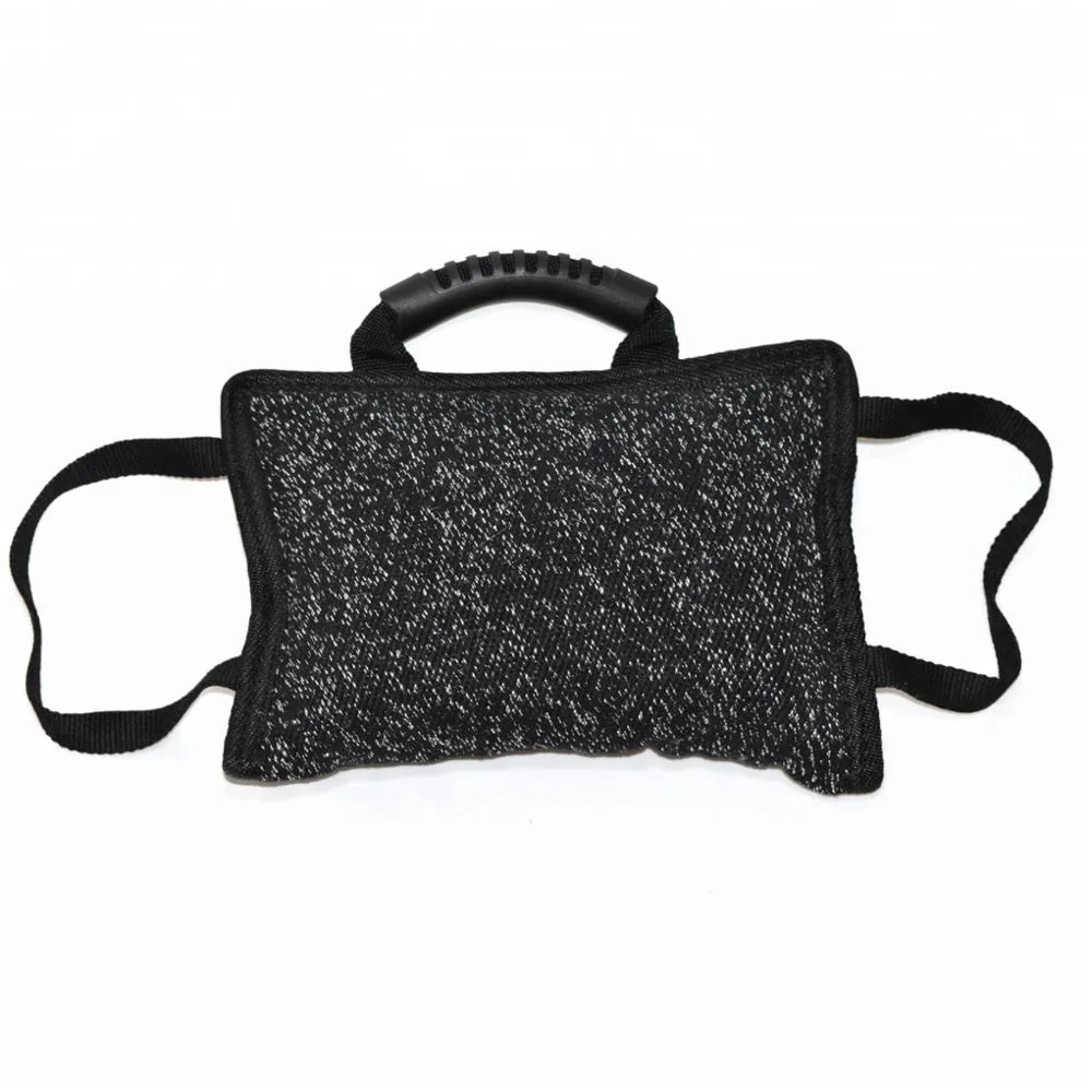 
3 handle jute bite tug strong dog training bite pillow 