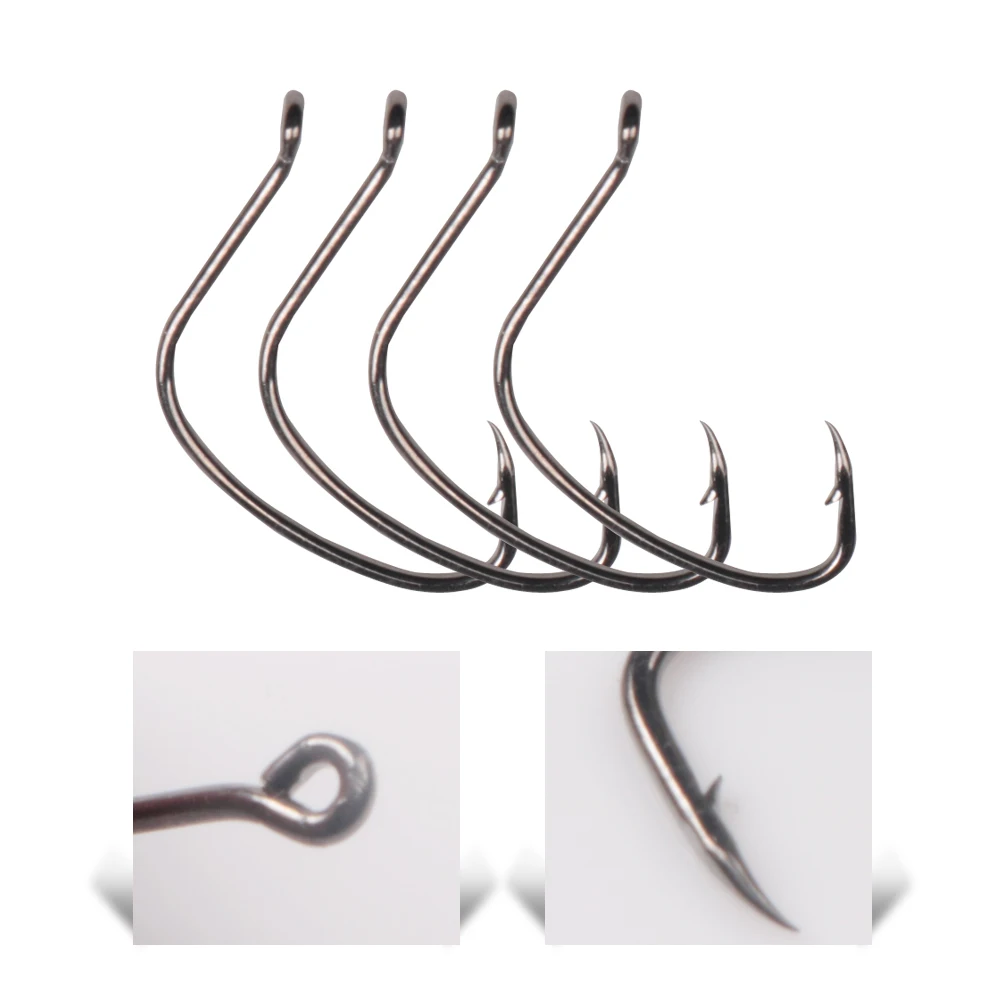 
2019 new style japan worm fishing hook 2# 1# 1/0# single hook 