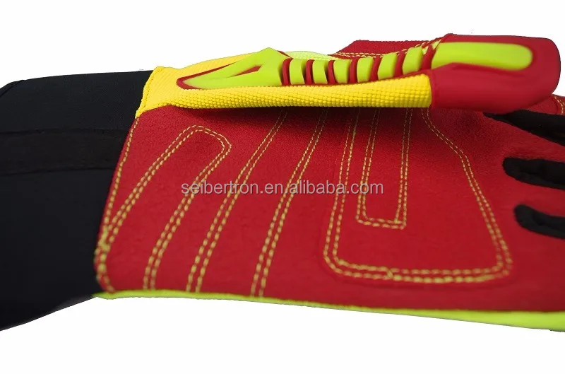 Seibertron HIGH-VIS HRIG EN388 4132XP Oilfield Anti Impact Gloves Palm Reinforcement Gloves Rigging Working Gloves