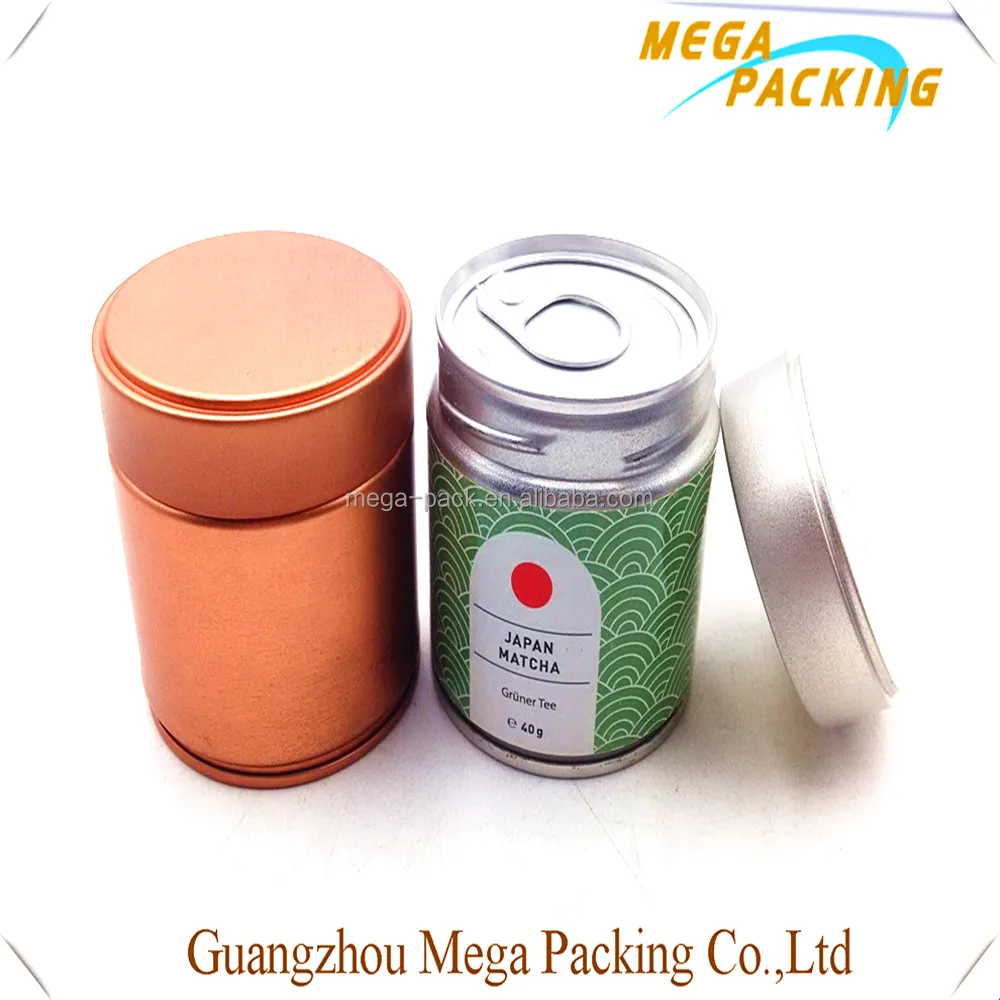 Tiny Metal Box Round Shape Airtight Lid Tin Case for Coffee Powder