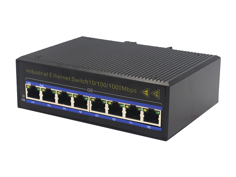 Outdoor unmanaged Fast transmission rate ethernet  network switch 8-port POE Switch