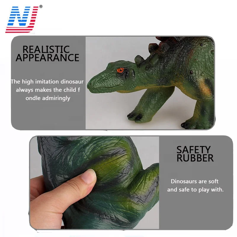 13.5-16 inch soft rubber vinyl dinosaur with sound