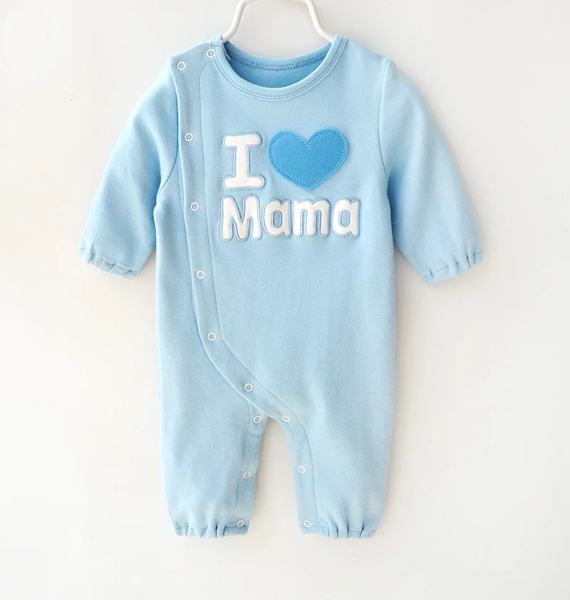 
P0162 cute baby boy clothes online letter I LOVE PAPA MAMA discount designer baby clothes 