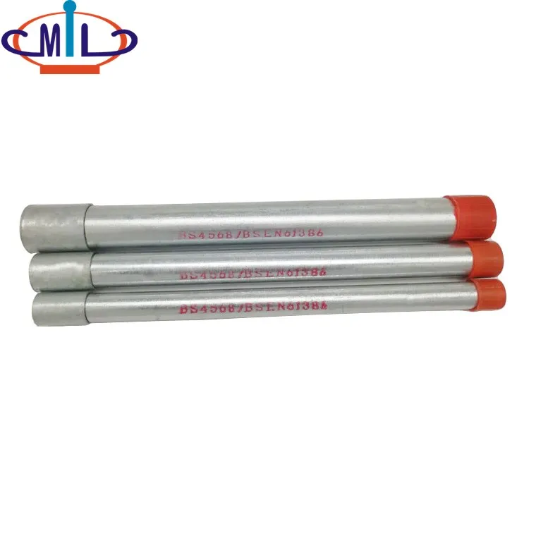 BS EN61386 Hot dipped galvanised inside and outside class 4 gi conduit