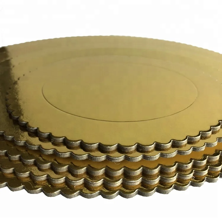 Cheap Price Good Quality Gold 3mm Scalloped Cake Boards