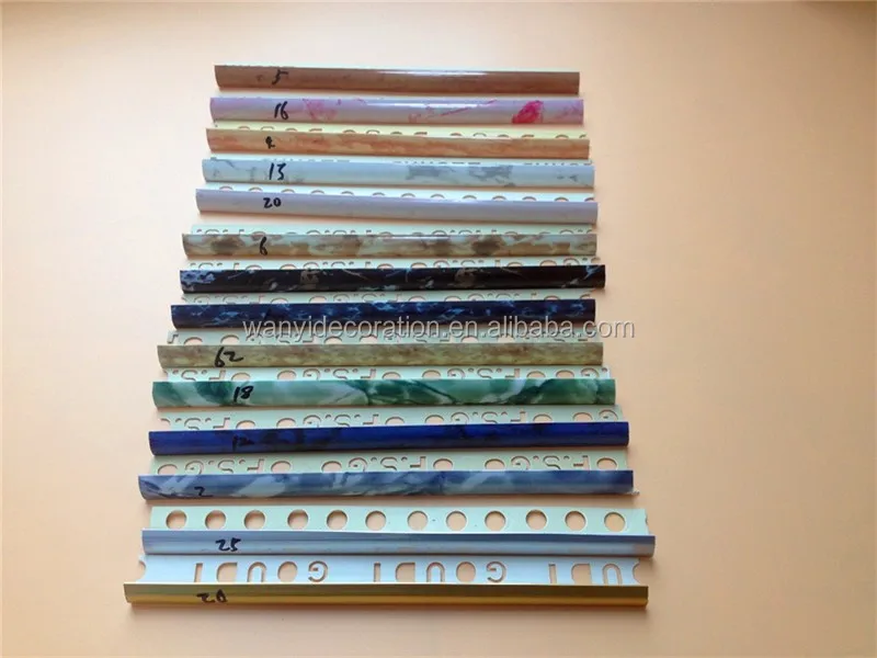 Factory direct sale plastic wall tile trim for marble edge or solid edge