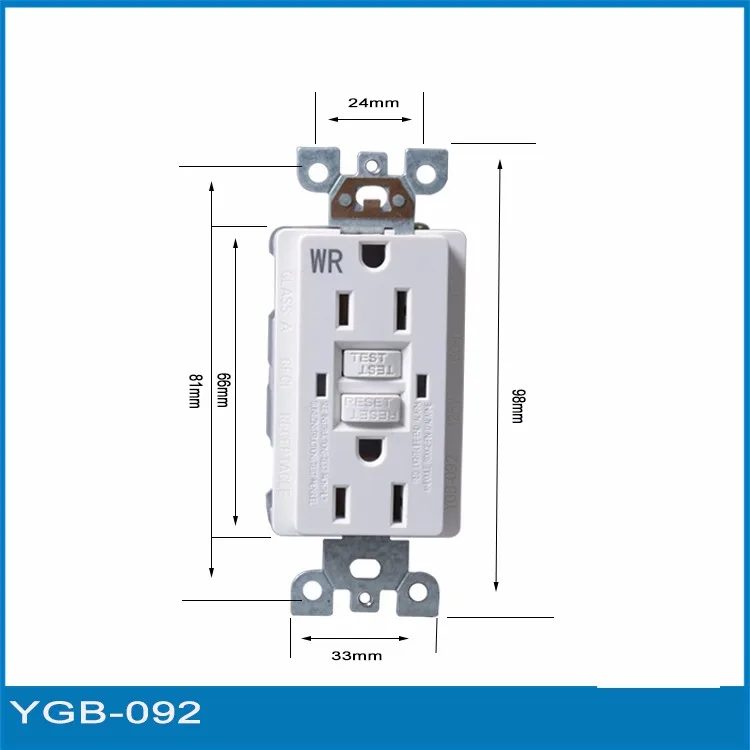 Shanghai Linsky 15A 125V with Protecting Weather Resistant GFCI receptacle plug with Dual LED Indicator Life