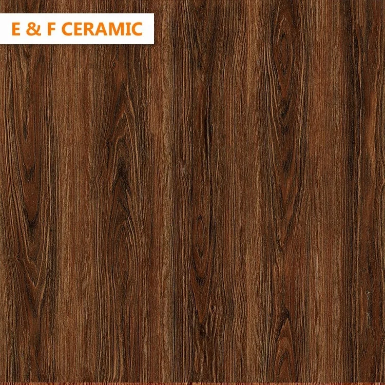 Eiffel low price 600x600mm scratchless artificial ceramic floor tiles dark gray wood grain parquet strip floor tiles