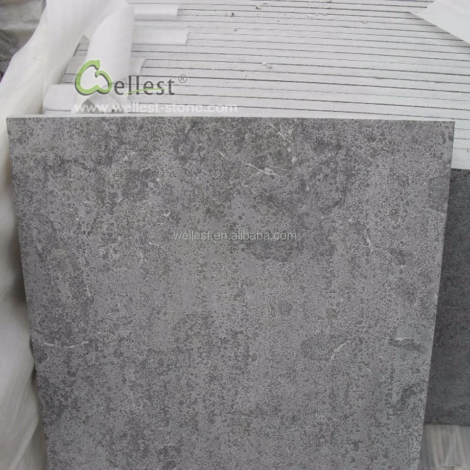 Заводская цена сине-серая Известняковая Плитки Для Террасы внутреннего дворика и наружного напольного